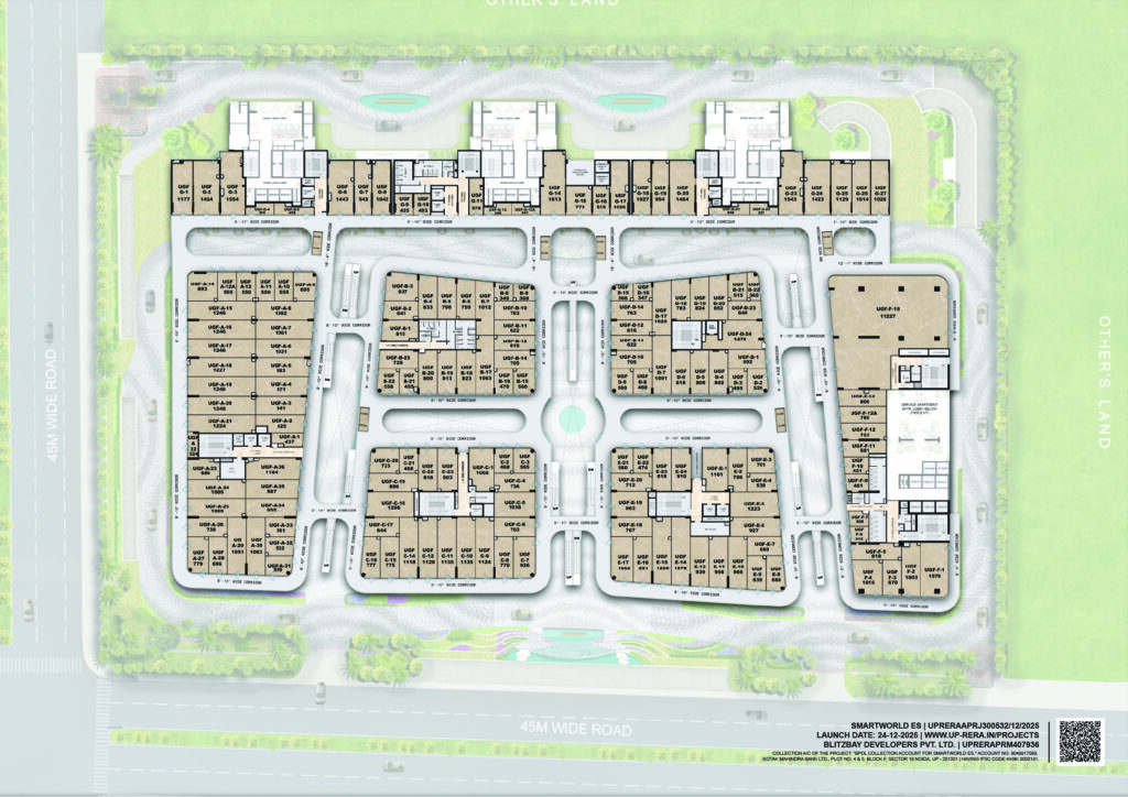 Smartworld Le Courtyard Layout | Noble Nest Reality