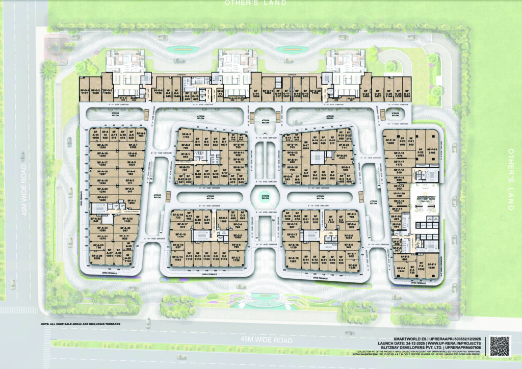 Smartworld Le Courtyard Layout | Noble Nest Reality