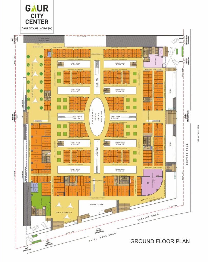 Gaur City Centre Layout | Noble Nest Reality